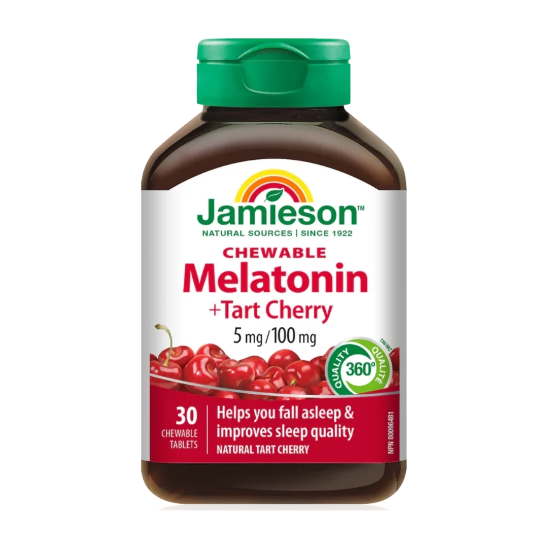 Jamieson MELATONIN WITH TART CHERRY | CHEWABLE 5мг/100мг №30